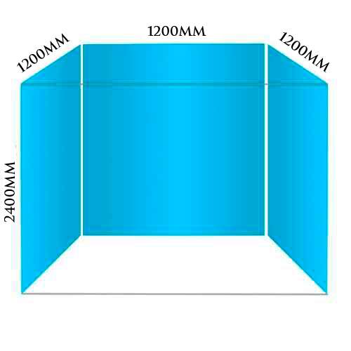 Showerwall Three Sided Kit up to 1200 x 1200 x 1200mm