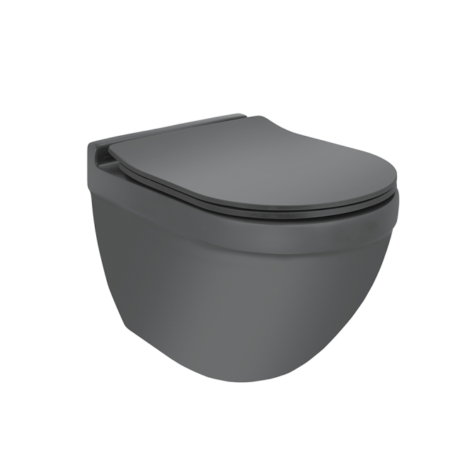 Jaquar Solo Grey Rimless Wall Hung WC & Seat