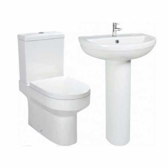Space Close Coupled Toilet & Basin Set