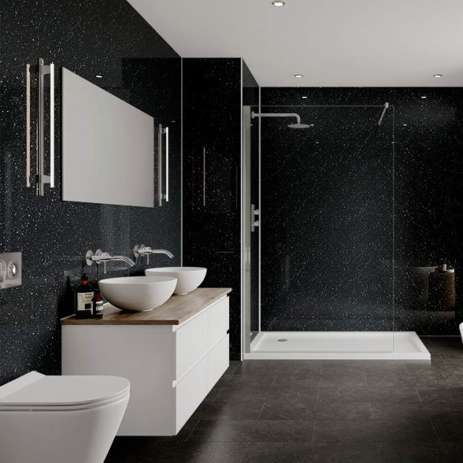 Multipanel Stardust Shower Panels