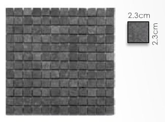 Abacus Direct Stone Square Anthracite Mosaic Tile - 305 x 305