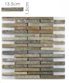 Abacus Direct Stone Brick Natural Mosaic Tile - 305 x 305cm