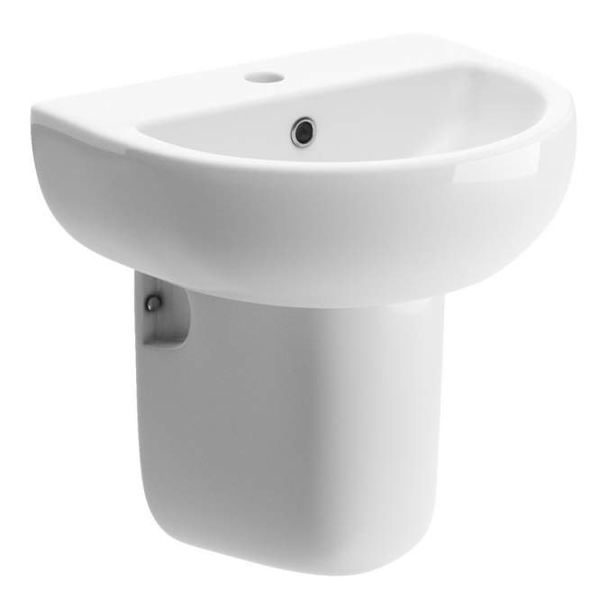 Termond 450 x 400mm 1 Tap Hole Basin & Semi Pedestal