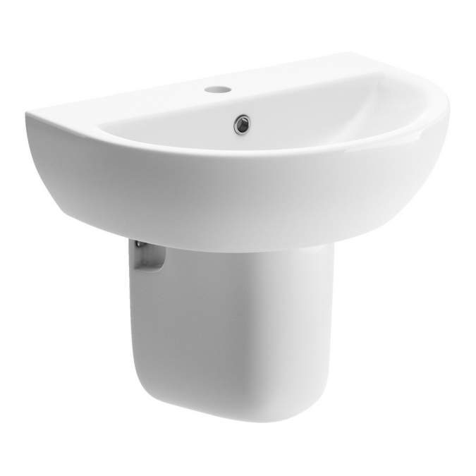 Termond 550 x 400mm 1 Tap Hole Basin & Semi Pedestal