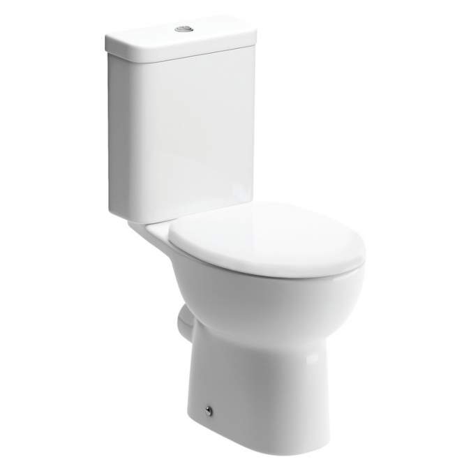 Termond Closed Coupled Open Back Toilet & Soft Close Seat