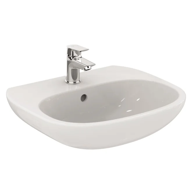 Ideal Standard Tesi 500mm 1 Tap Hole Basin & Pedestal