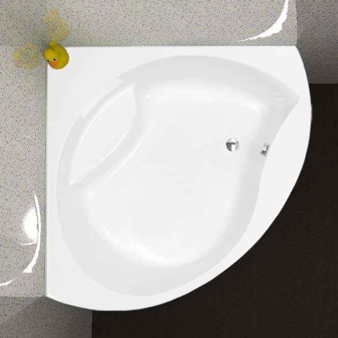 Carron Tranquillity - 5mm - Corner Bath - 1300 x 1300mm
