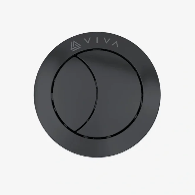 Viva Sanitary Universal Matt Black Toilet Flush Button