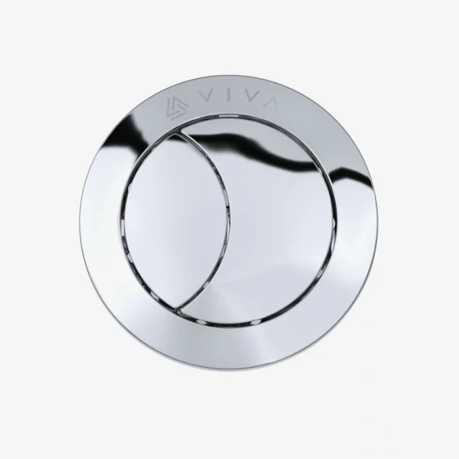 Viva Sanitary Universal Chrome Toilet Flush Button