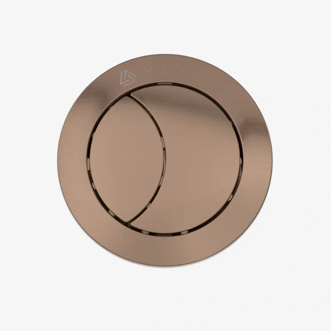Viva Sanitary Universal Brushed Copper Toilet Flush Button