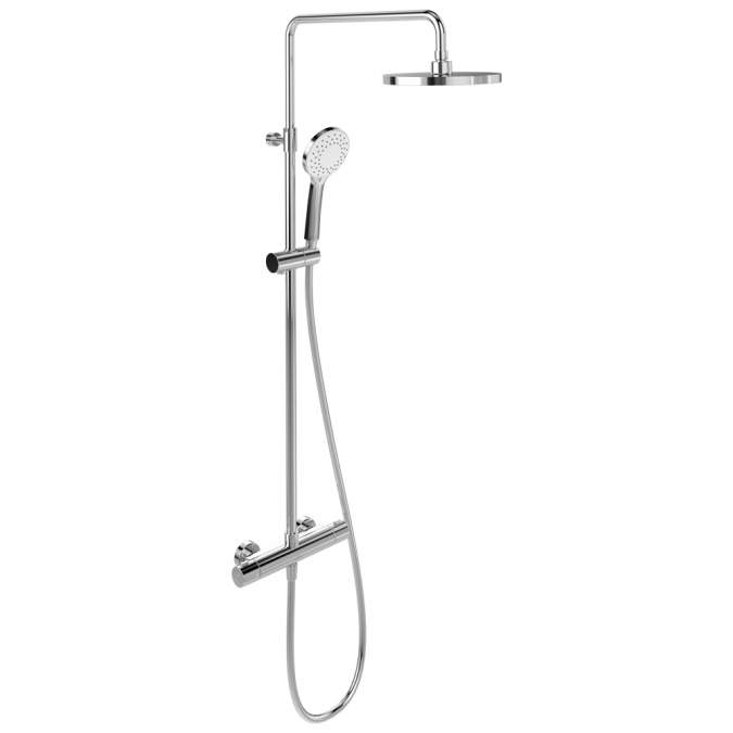 Villeroy & Boch Thermostatic Shower Set Fixed Head & Hand Set Chrome 