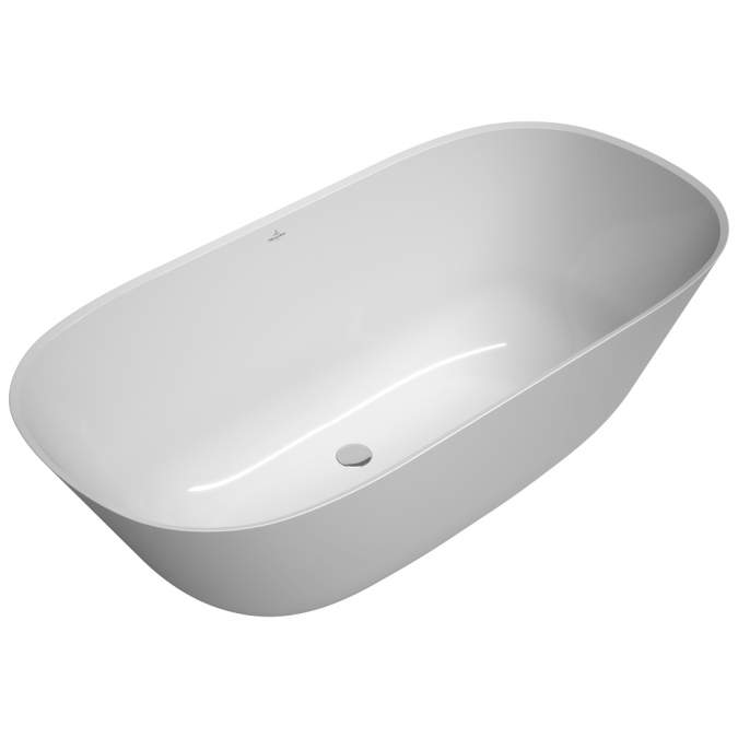 Villeroy & Boch Theano 1550 x 750mm Quaryl Freestanding Bath - White Alpin