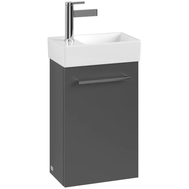 Villeroy & Boch Avento 340mm Graphite Wall Hung Cloakroom Vanity Unit & Basin