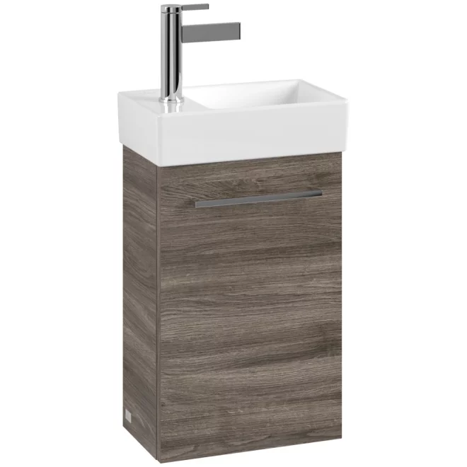 Villeroy & Boch Avento 340mm Stone Oak Wall Hung Cloakroom Vanity Unit & Basin
