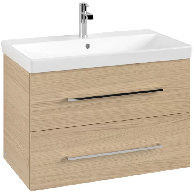 Villeroy & Boch Avento 780mm Nordic Oak Bathroom Vanity Unit & Basin