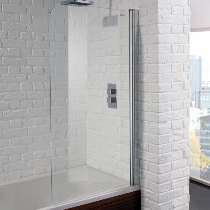 Aquadart Venturi 6 Single Bath Shower Screen - 1400 x 800mm
