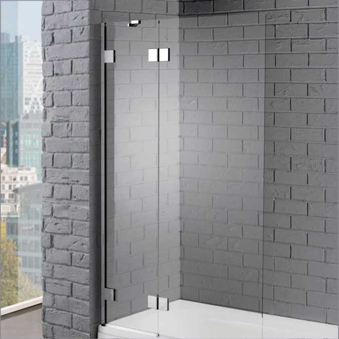 Aquadart Venturi 8 Hinged Bath Shower Screen - 1500 x 1000mm