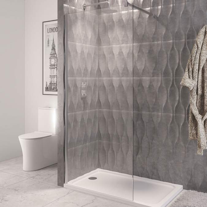 Vantage 8mm, 300mm Walk In Shower Screen - Eastbrook