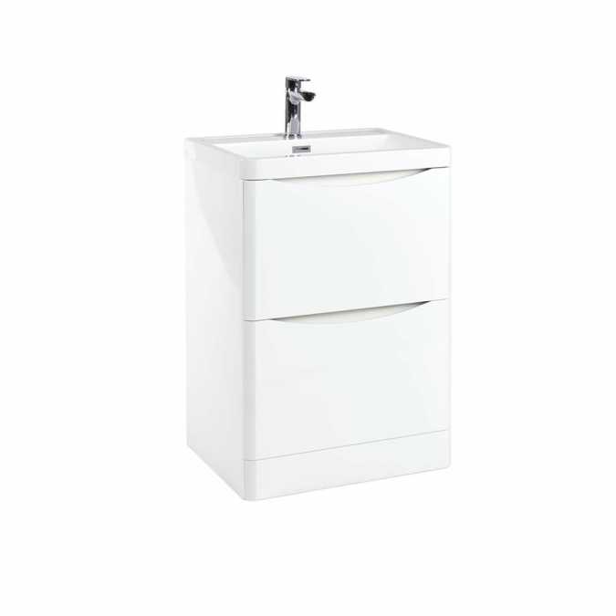 Scudo Bella 600 Gloss White Floor Standing Vanity