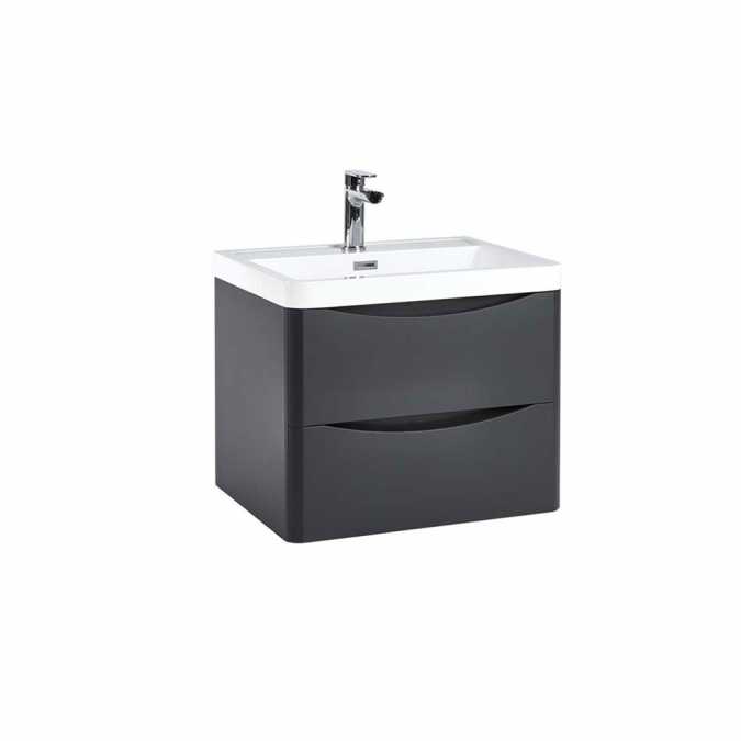 Scudo Bella 600 Matt Grey Wall Hung Vanity