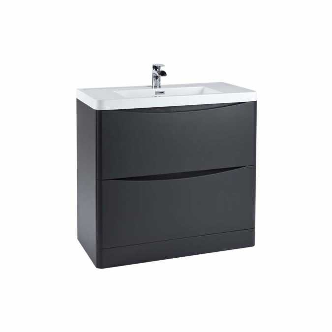 Scudo Bella 900 Matt Grey Floor Standing Vanity