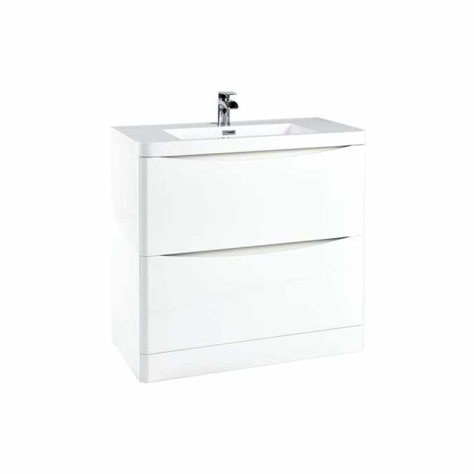 Scudo Bella 900 Gloss White Floor Standing Vanity