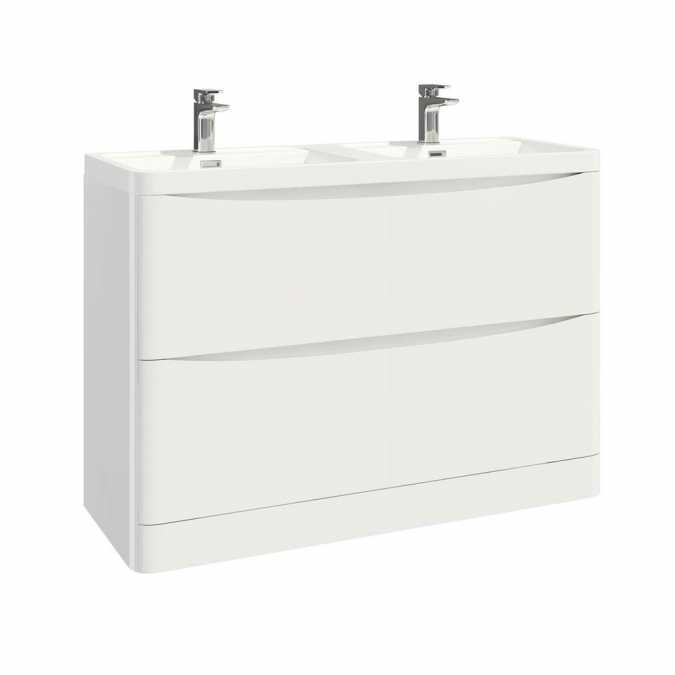 Scudo Bella 1200 Gloss White Floor Standing Vanity