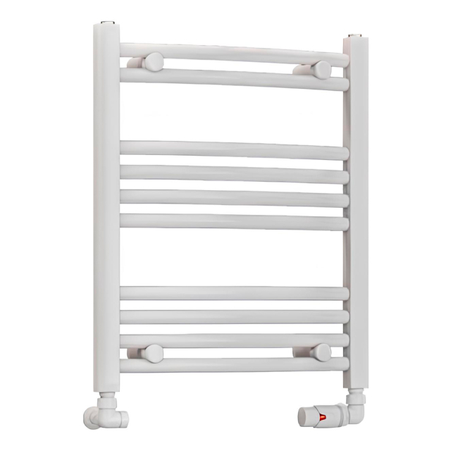 Eastbrook Wendover 600 x 500mm White Curved Towel Radiator