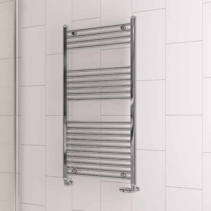 Eastbrook Westward 600mm x 600mm Straight Chrome Towel Radiator