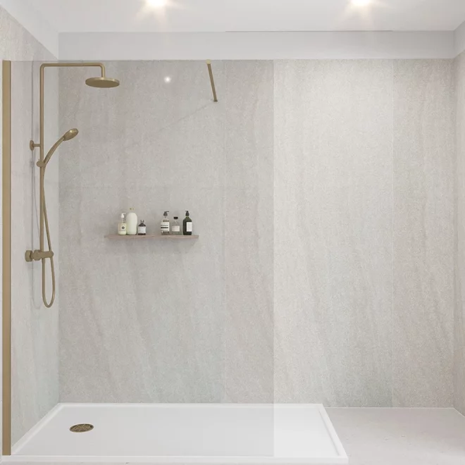 Moonlit Sand Wetwall Mermaid Plywood Bathroom Wall Boards