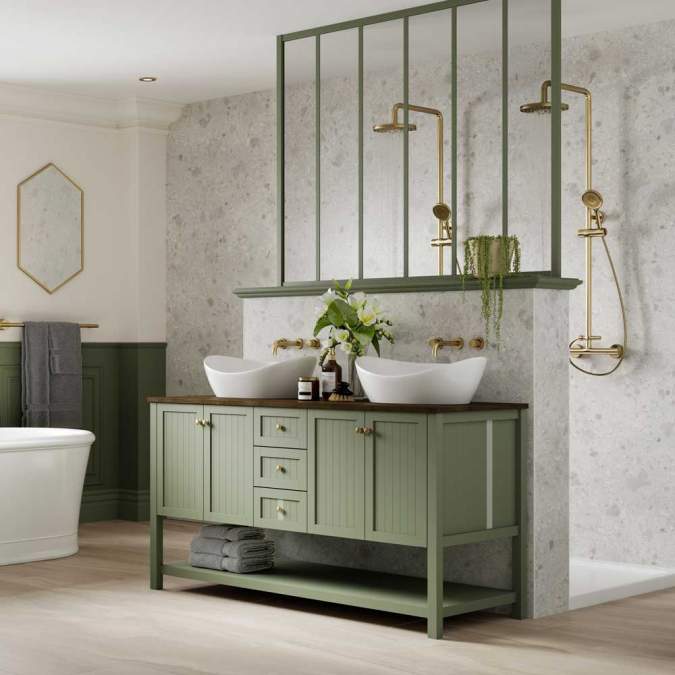 Multipanel Pure Collection White Terrazzo