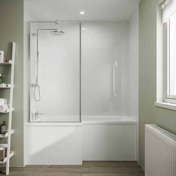 Multipanel White Snow Shower Panels