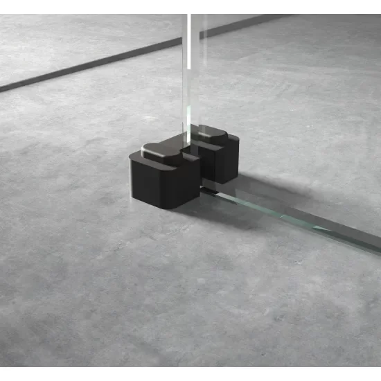 Nuie Black Wetroom Screen Horseshoe Support