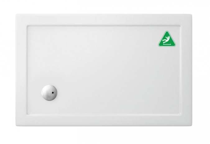 Zamori Anti-Slip Rectangular Shower Tray - 1100 x 760 - Corner Waste - Z1170A 