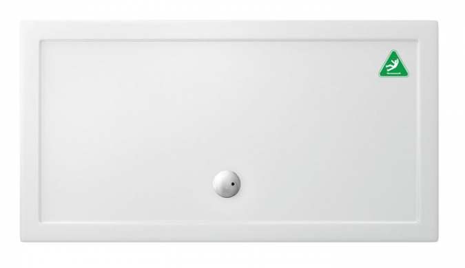 Zamori Anti-Slip Rectangular Shower Tray - 1500 x 800 - Central Waste - Z1181A