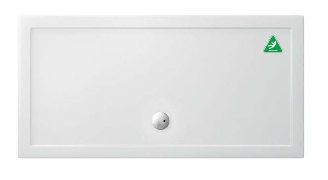 Zamori Anti-Slip Rectangular Shower Tray - 1600 x 800 - Central Waste - Z1231A