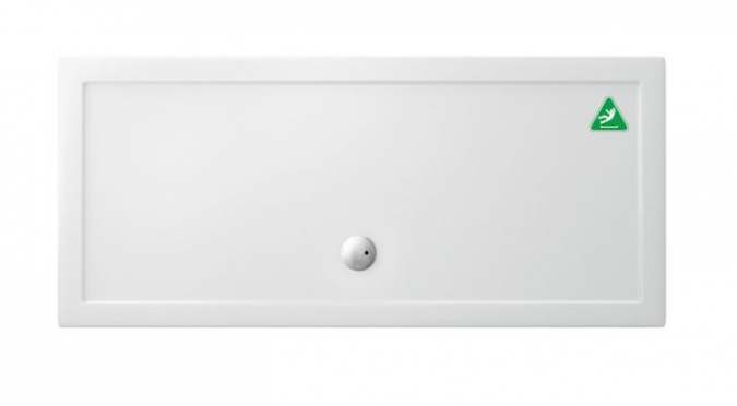 Zamori Anti-Slip Rectangular Shower Tray - 1700 x 760 - Central Waste - Z1184A