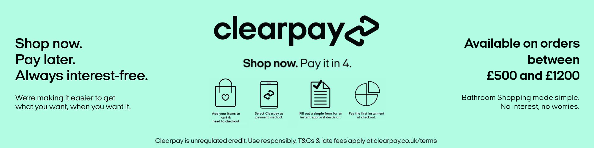 Clearpay - Pay in 4 Interest Free Payments