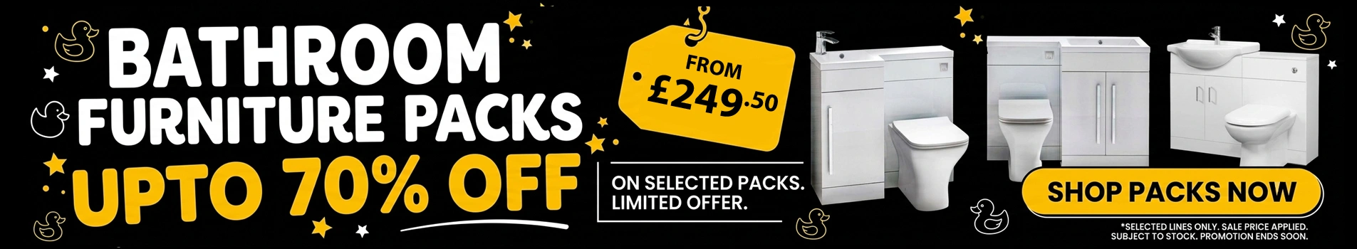 Up to 70% Off Combination Bathroom Furniture!