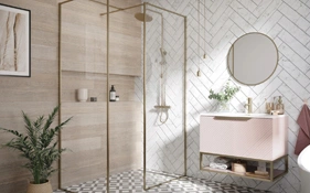 Brass Wetroom Screens