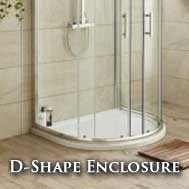 D shape shower enclosures