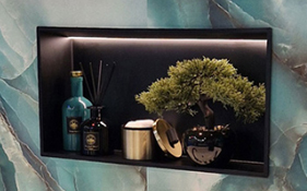 Black Shower Niche