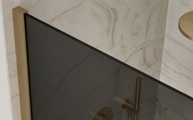 Smoked glass wetroom panels