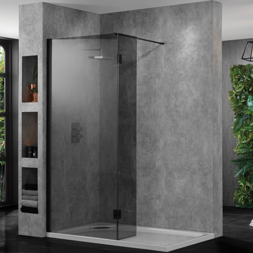 Smoked glass wetroom panels