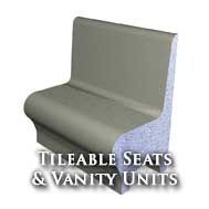 Tileable Shower Seats & Vanity Units