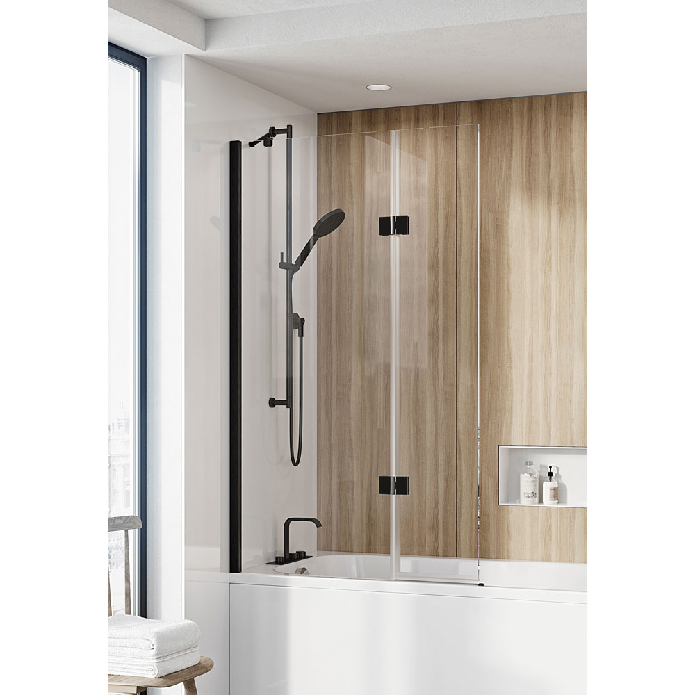 Black Shower Bath Screen