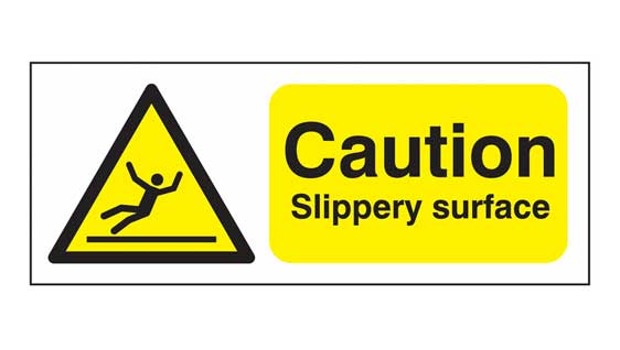 caution slippy surface