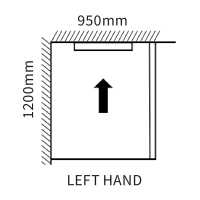 Abacus Infinity Wet Room Tray - Right Hand - 1200 x 950mm