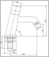 Skara Single Push Button Basin Tap Inc. Hot & Cold Indices