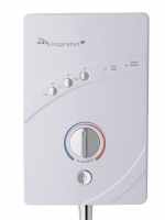 MX Thermostatic Care QI Electric Shower - White & Chrome - 10.5kw